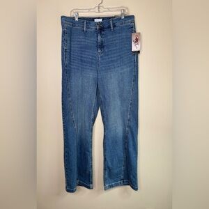 NWT Sofia by Sofia Vergara Diana High Rise Palazzo Blue Jeans Size 14W